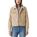 Womens Original Sherpa-Trim Corduroy Trucker Jacket