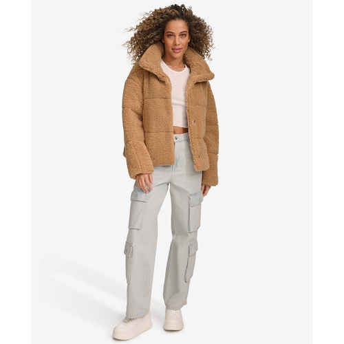 리바이스 Womens Short Sherpa Teddy Jacket