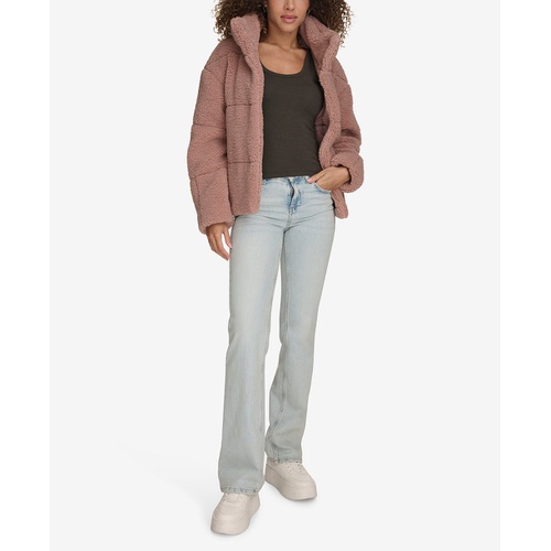 리바이스 Womens Short Sherpa Teddy Jacket