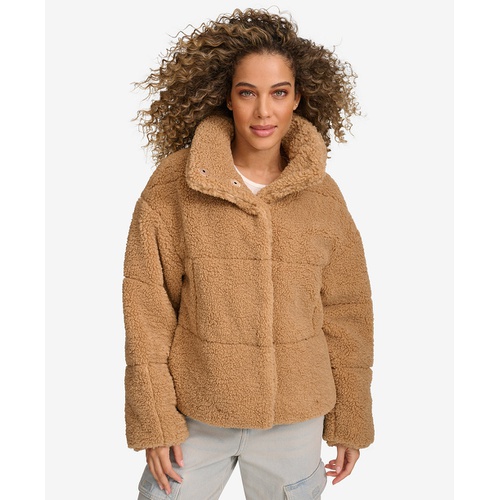 리바이스 Womens Short Sherpa Teddy Jacket