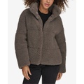 Womens Short Sherpa Teddy Jacket