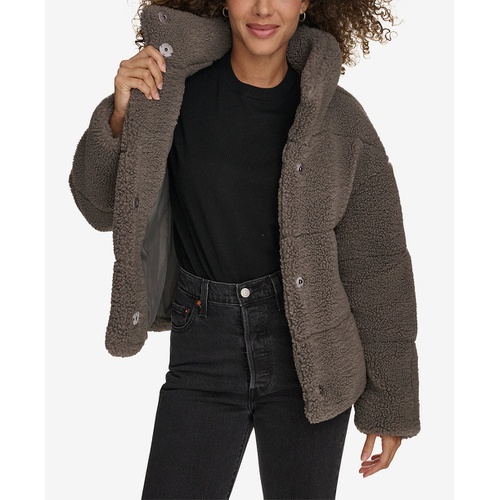 리바이스 Womens Short Sherpa Teddy Jacket