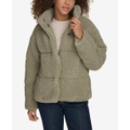 Womens Short Sherpa Teddy Jacket