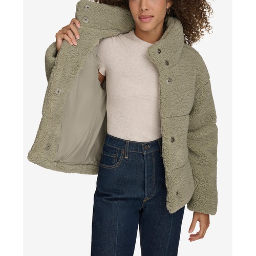 리바이스 Womens Short Sherpa Teddy Jacket