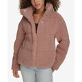 Womens Short Sherpa Teddy Jacket