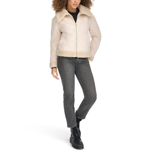 리바이스 Womens Faux Shearling Aviator Jacket