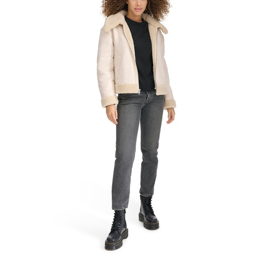 리바이스 Womens Faux Shearling Aviator Jacket