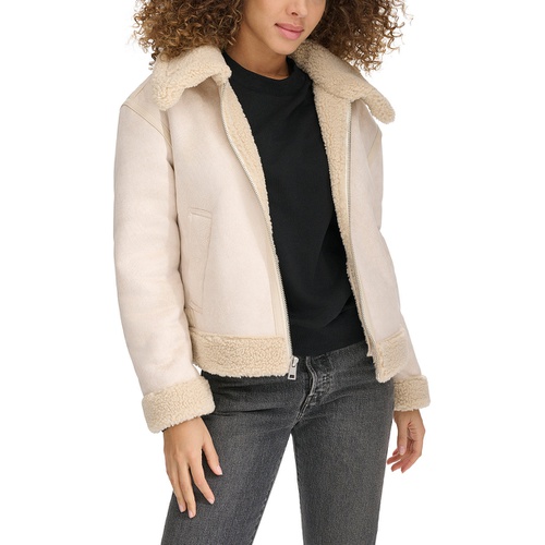 리바이스 Womens Faux Shearling Aviator Jacket