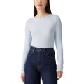 Womens Cotton Lightweight Slub Long-Sleeve Top