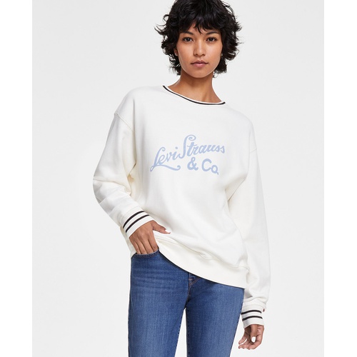 리바이스 Womens Heritage Sport Logo Long-Sleeve Sweater