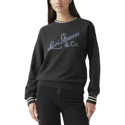 리바이스 Womens Heritage Sport Logo Long-Sleeve Sweater