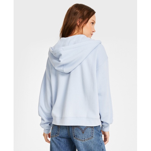 리바이스 Womens Zippered Drop-Shoulder Hoodie