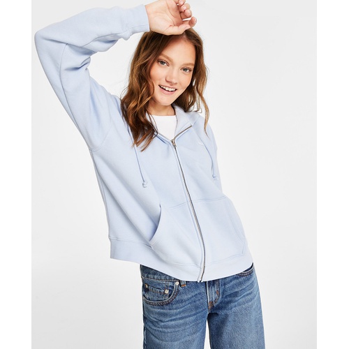 리바이스 Womens Zippered Drop-Shoulder Hoodie