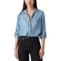 Womens Darlene Collared Button-Front Shirt