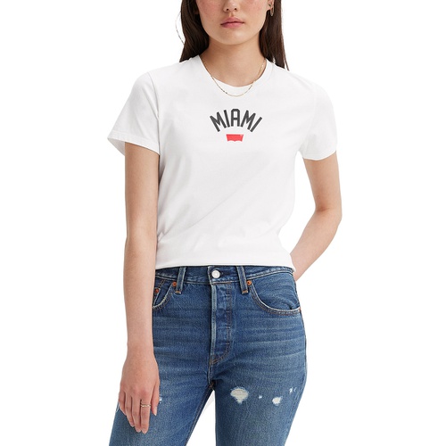 리바이스 Womens The Perfect Cotton City Graphic T-Shirt