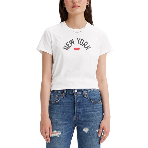 리바이스 Womens The Perfect Cotton City Graphic T-Shirt