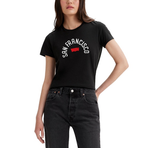 리바이스 Womens The Perfect Cotton City Graphic T-Shirt