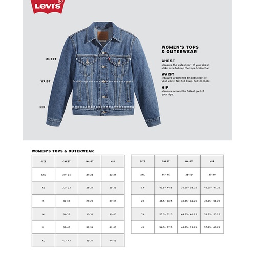 리바이스 Plus Size Button-Down Original Denim Trucker Jacket