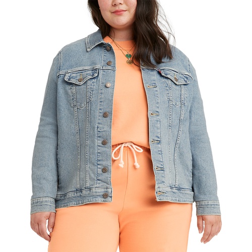 리바이스 Plus Size Button-Down Original Denim Trucker Jacket