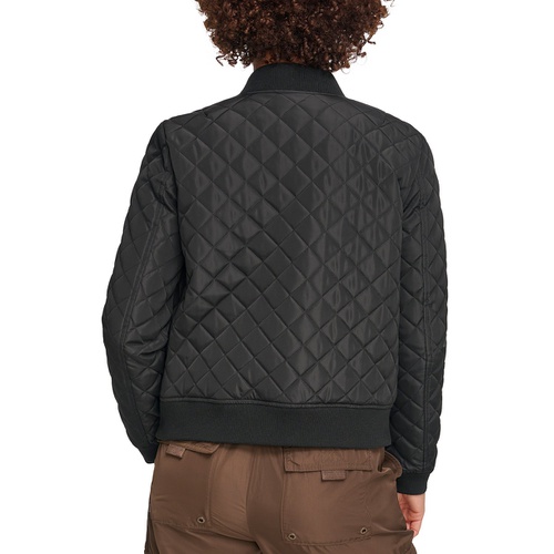 리바이스 Womens Diamond Quilted Casual Bomber Jacket