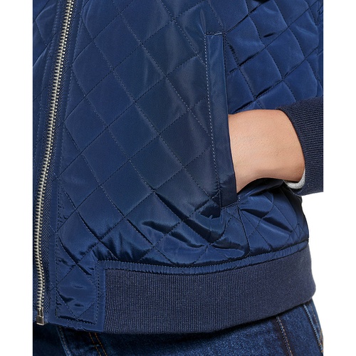 리바이스 Womens Diamond Quilted Casual Bomber Jacket