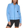 Womens Diamond Quilted Casual Bomber Jacket