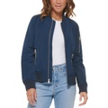 Womens Lightweight Zip-Detail Bomber Jacket