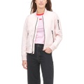 Womens Lightweight Zip-Detail Bomber Jacket