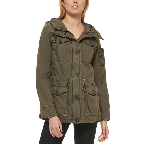 리바이스 Womens Hooded Military Jacket