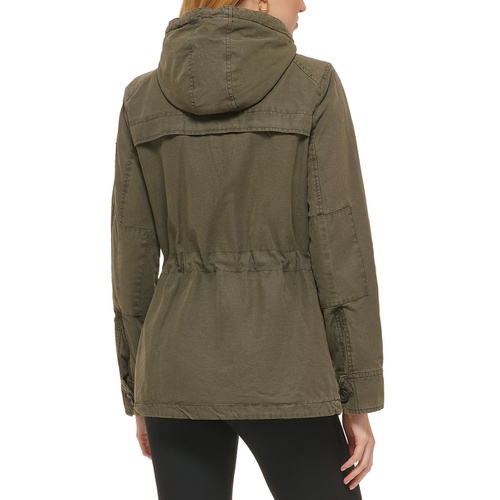 리바이스 Womens Hooded Military Jacket