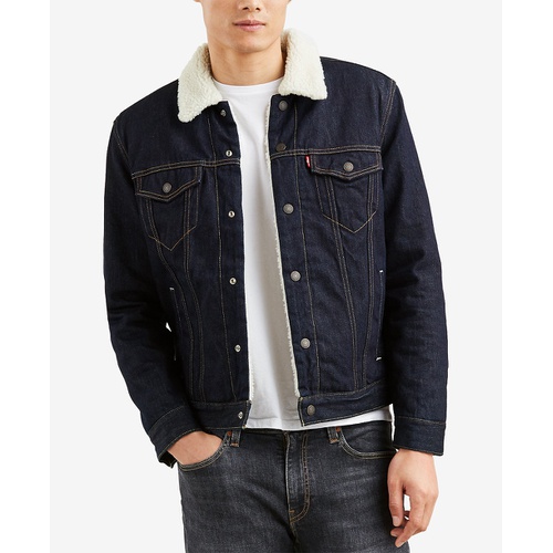 리바이스 Mens Regular Fit Sherpa Denim Trucker Jacket