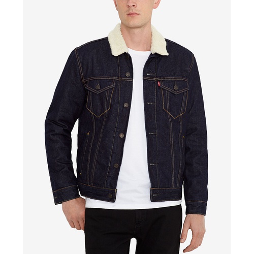 리바이스 Mens Regular Fit Sherpa Denim Trucker Jacket