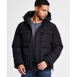 Mens Quilted Hooded Puffer Jacket