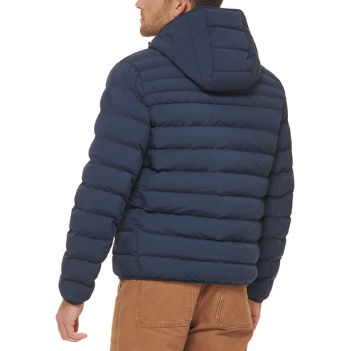 리바이스 Mens Stretch Hooded Two-Pocket Quilted Jacket