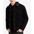 Mens Regular Fit Sherpa Denim Trucker Jacket