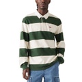 Mens Relaxed-Fit Long Sleeve Striped Rugby Shirt