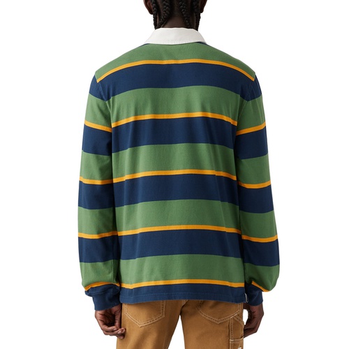 리바이스 Mens Relaxed-Fit Long Sleeve Striped Rugby Shirt