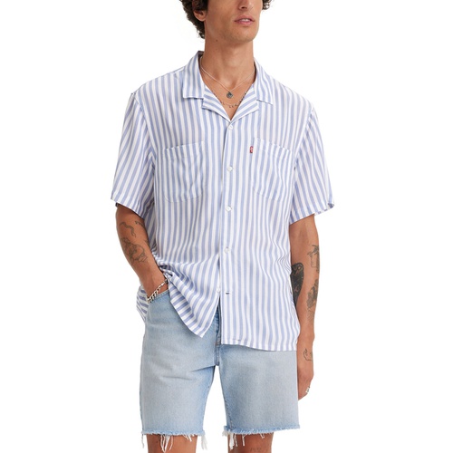 리바이스 Mens Relaxed-Fit Camp Collar Shirt