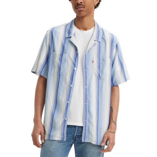 리바이스 Mens Relaxed-Fit Camp Collar Shirt