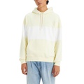 Mens Relaxed-Fit Drawstring Stripe Hoodie