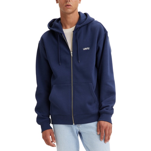 리바이스 Mens Fleece Relaxed-Fit Zip-Up Hoodie