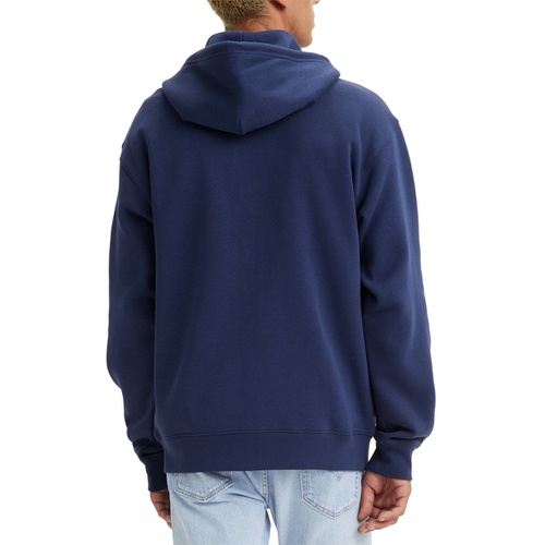 리바이스 Mens Fleece Relaxed-Fit Zip-Up Hoodie