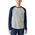 Mens Thermal Long Raglan Sleeve Colorblocked T-Shirt