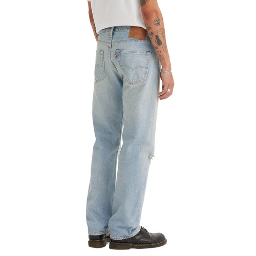 리바이스 Mens 501 Originals Marching Meadow Distressed Jeans