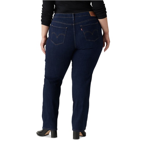 리바이스 Plus Size Classic Mid-Rise Straight-Leg Jeans