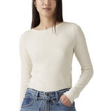 Womens Cotton Lightweight Slub Long-Sleeve Top