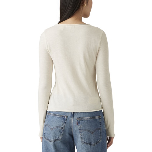 리바이스 Womens Cotton Lightweight Slub Long-Sleeve Top