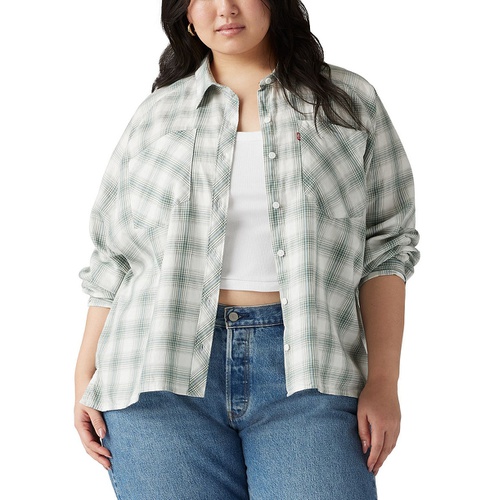 리바이스 Plus Size Harrison Cotton Long-Sleeve Shirt