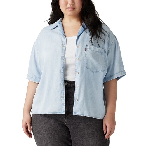 리바이스 Trendy Plus Size Joyce Chambray Resort Shirt