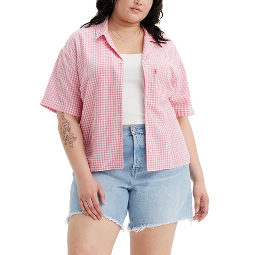 리바이스 Trendy Plus Size Joyce Gingham Resort Shirt